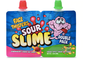 FACE TWISTERS SOUR SLIME DOUBLE PACK