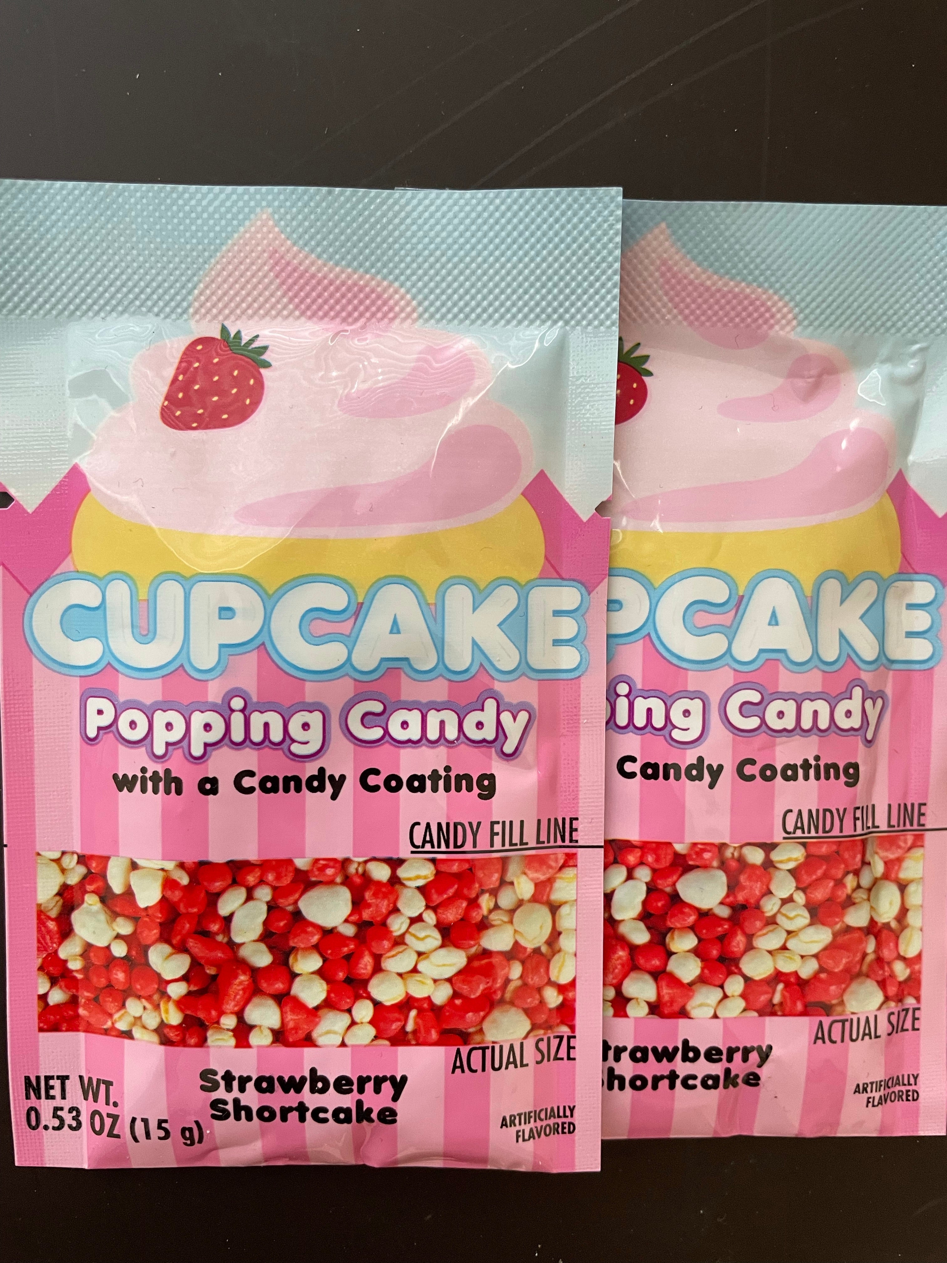 Cupcake popping candy strawberry shortcake