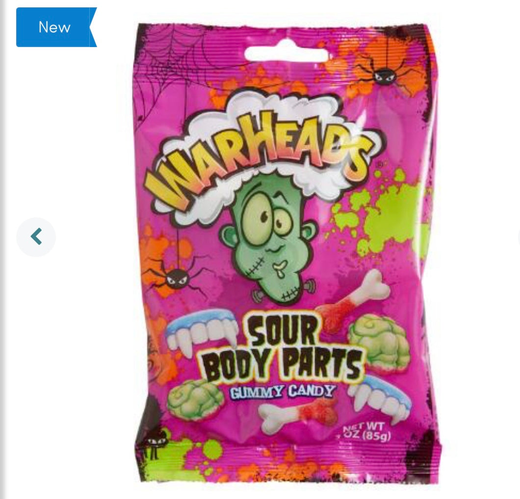 Warheads sour body parts