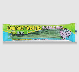 Face twisters sour bubble gum