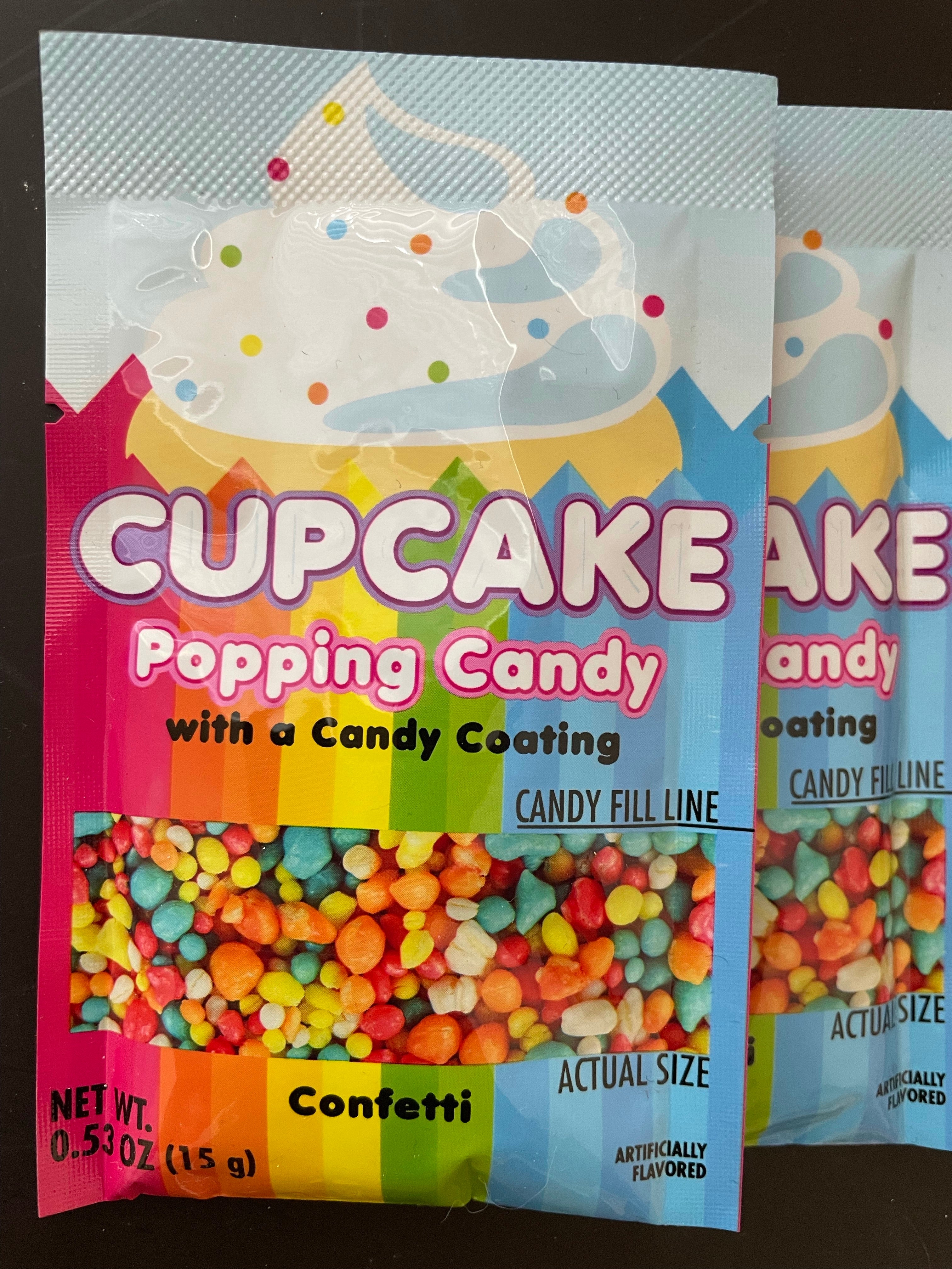 Cupcake popping candy confetti